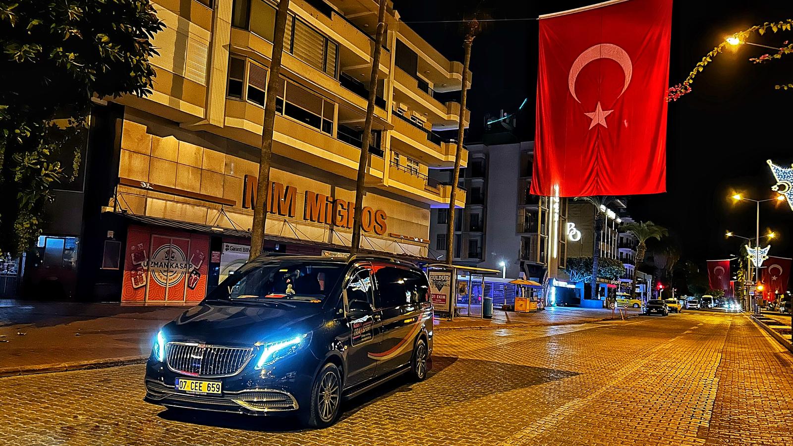 Exclusive Antalya AYT Airport to Kirman Calyptus Resort & Spa Side VIP Transfer Services for Guests Seeking Luxury Comfort and Door to Door Travel Convenience